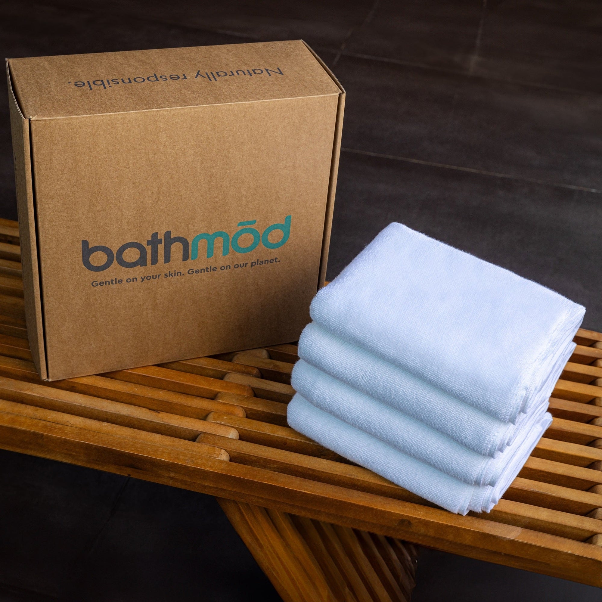 Four Pack GOTS Certified Organic Bath Mats - bathmōd®